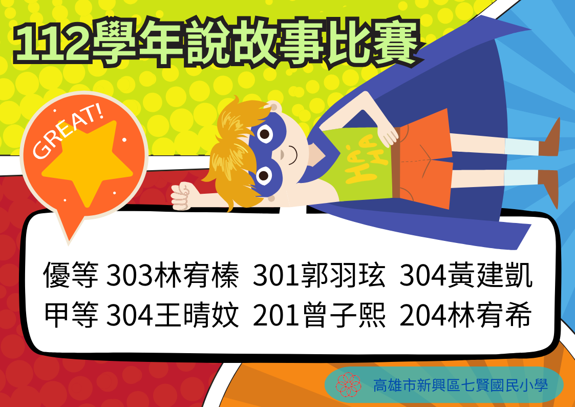說故事比賽得獎名單